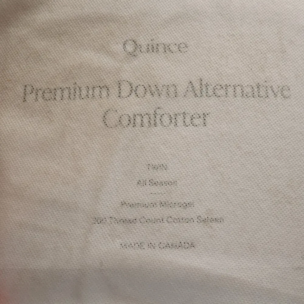 Quince Duvet Insert TWIN  All Season Premium Down Alternative Comforter NEW